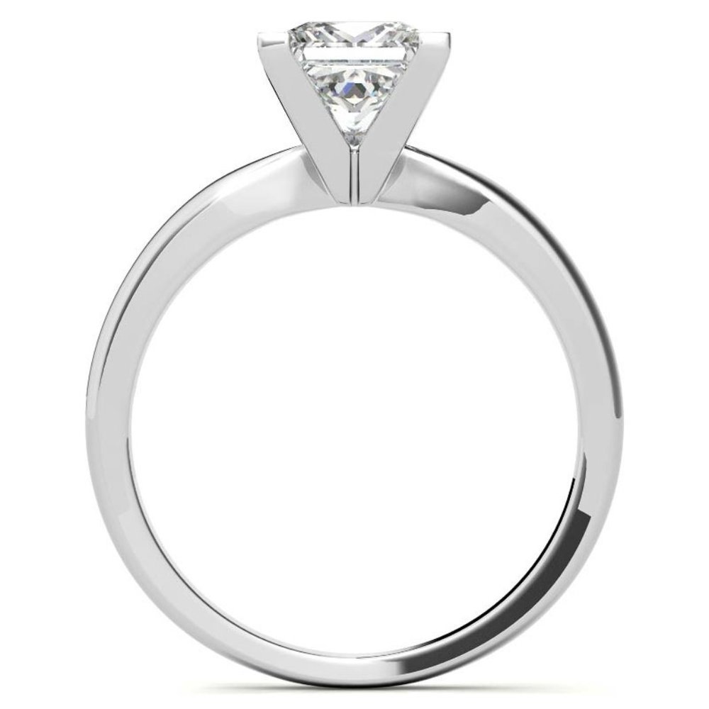 2ct D Colorless Princess Cut Moissanite Ring V Prong Solitaire Size 6 Size 11 - Picture 4 of 8